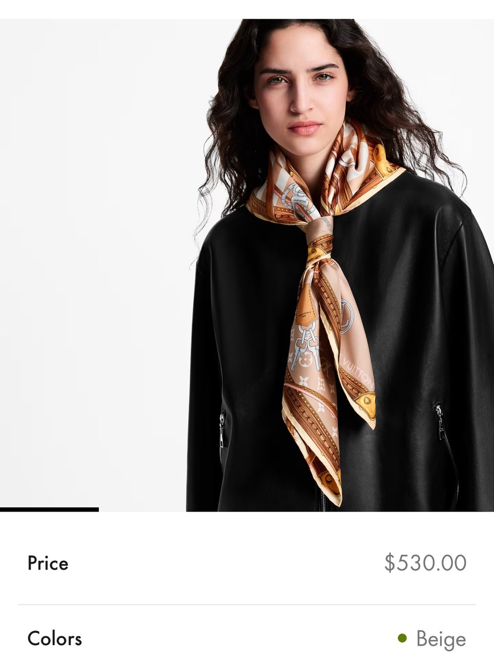 Louis Vuitton NWT Strap and Trunk Square Silk Scarf. Bought Paris April. Box - Picture 10 of 15